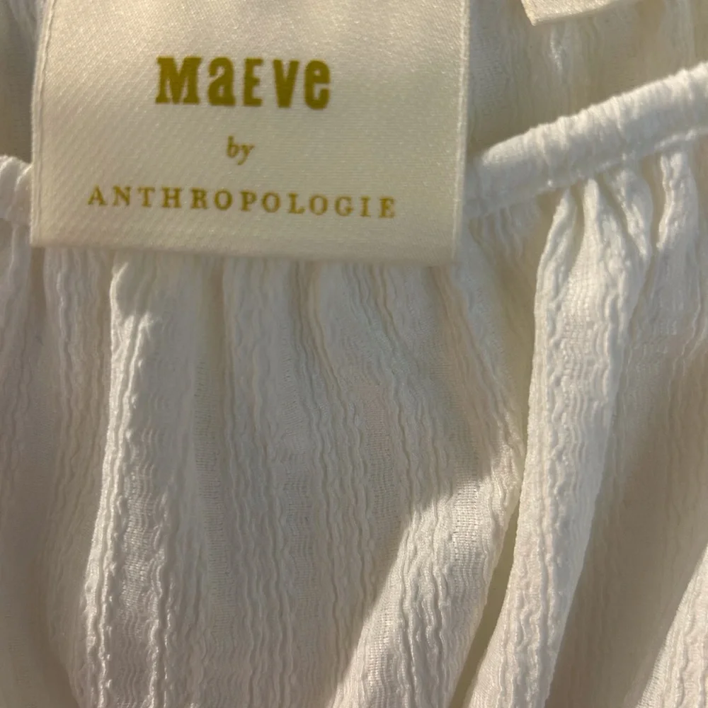 Maeve by Anthropologie White Puff Sleeve